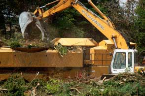 An arm and tub grinder An arm and tub grinder